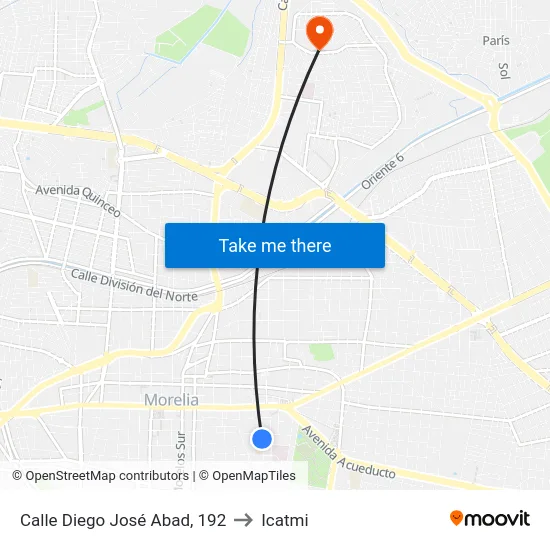 Calle Diego José Abad, 192 to Icatmi map