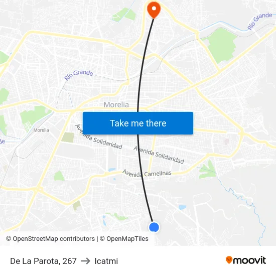 De La Parota, 267 to Icatmi map