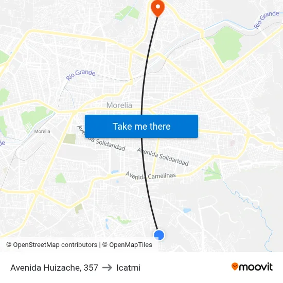Avenida Huizache, 357 to Icatmi map