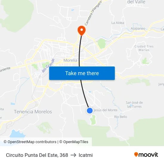 Circuito Punta Del Este, 368 to Icatmi map