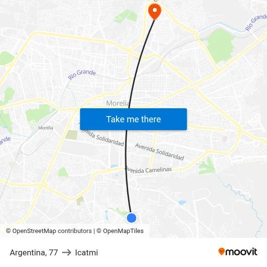 Argentina, 77 to Icatmi map