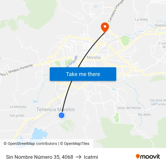 Sin Nombre Número 35, 4068 to Icatmi map