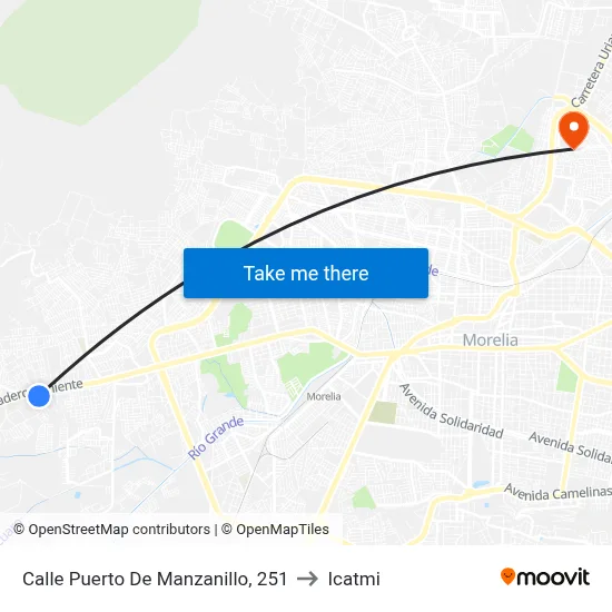 Calle Puerto De Manzanillo, 251 to Icatmi map