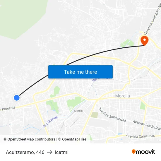 Acuitzeramo, 446 to Icatmi map
