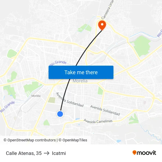 Calle Atenas, 35 to Icatmi map