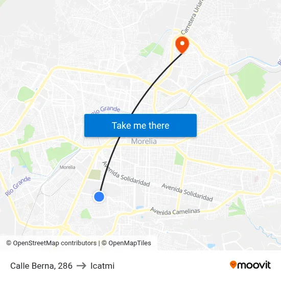 Calle Berna, 286 to Icatmi map