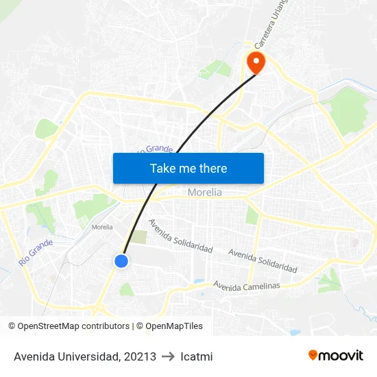 Avenida Universidad, 20213 to Icatmi map