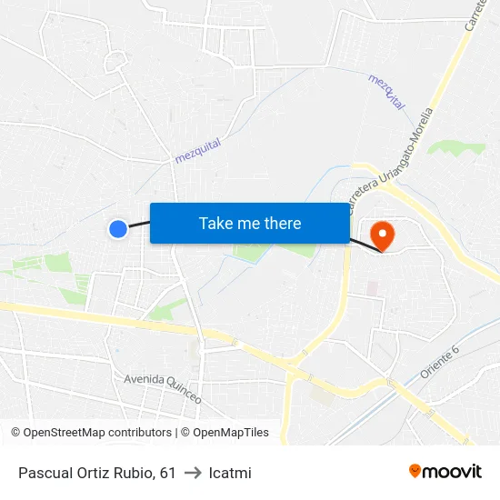 Pascual Ortiz Rubio, 61 to Icatmi map