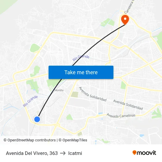 Avenida Del Vivero, 363 to Icatmi map