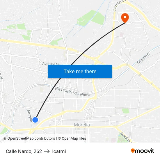 Calle Nardo, 262 to Icatmi map
