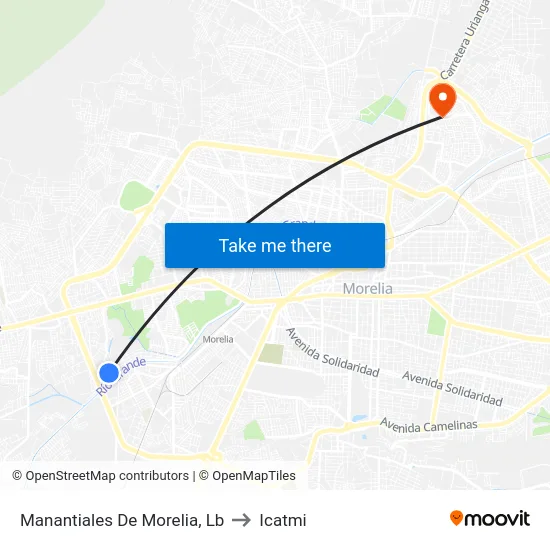 Manantiales De Morelia, Lb to Icatmi map