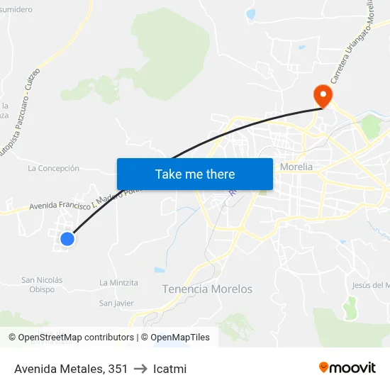Avenida Metales, 351 to Icatmi map