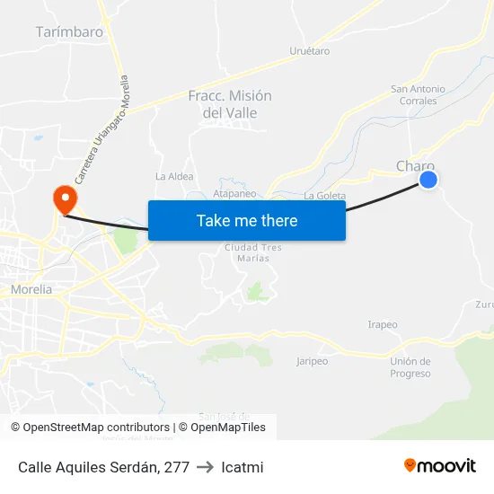 Calle Aquiles Serdán, 277 to Icatmi map