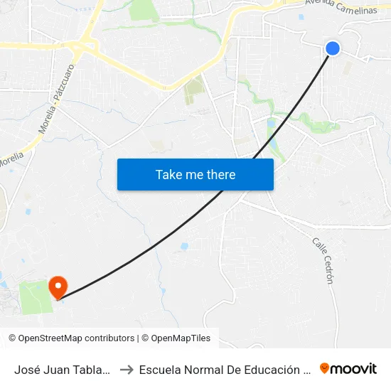 José Juan Tablada, 487 to Escuela Normal De Educación Física Enef map