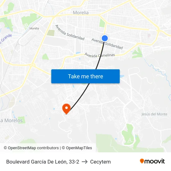 Boulevard García De León, 33-2 to Cecytem map