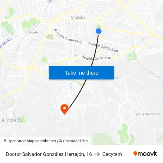 Doctor Salvador González Herrejón, 16 to Cecytem map