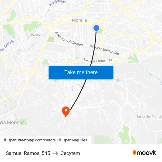 Samuel Ramos, 545 to Cecytem map