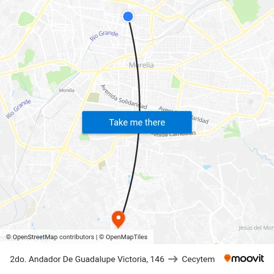 2do. Andador De Guadalupe Victoria, 146 to Cecytem map