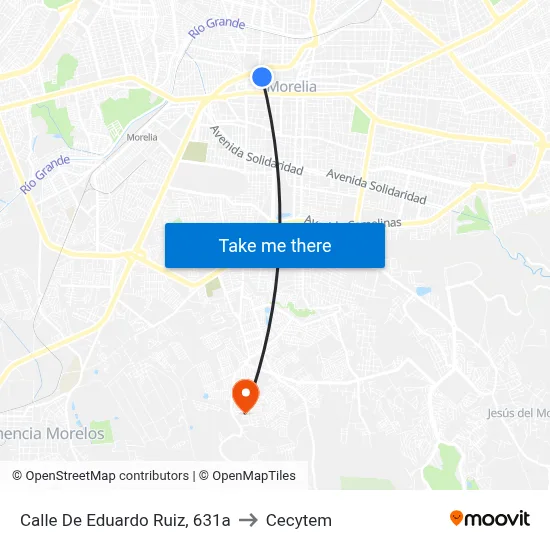 Calle De Eduardo Ruiz, 631a to Cecytem map