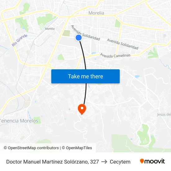 Doctor Manuel Martínez Solórzano, 327 to Cecytem map