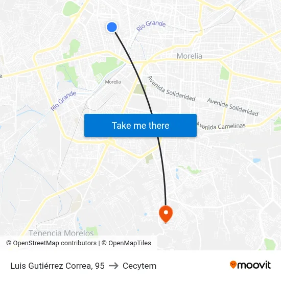 Luis Gutiérrez Correa, 95 to Cecytem map