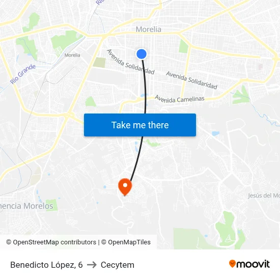 Benedicto López, 6 to Cecytem map