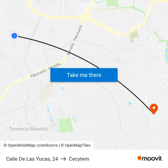Calle De Las Yucas, 24 to Cecytem map