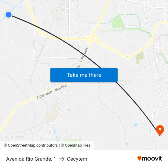 Avenida Río Grande, 1 to Cecytem map