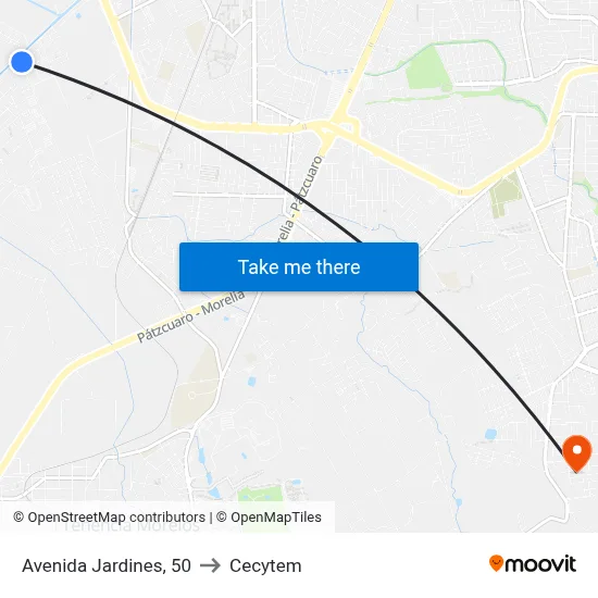 Avenida Jardines, 50 to Cecytem map