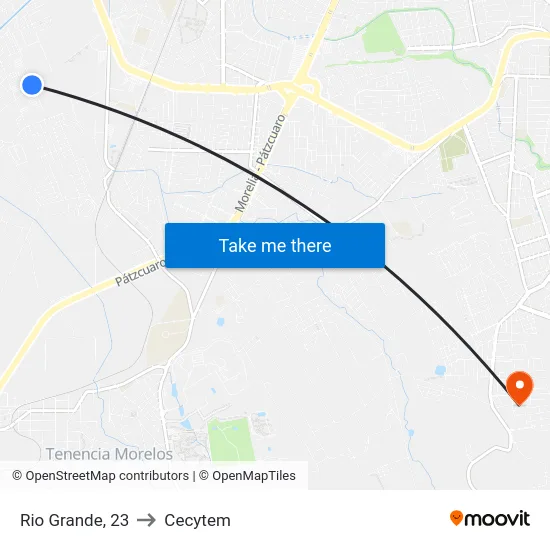Rio Grande, 23 to Cecytem map