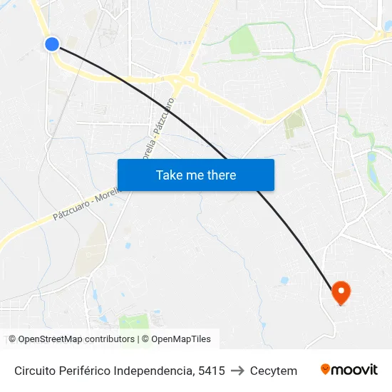 Circuito Periférico Independencia, 5415 to Cecytem map
