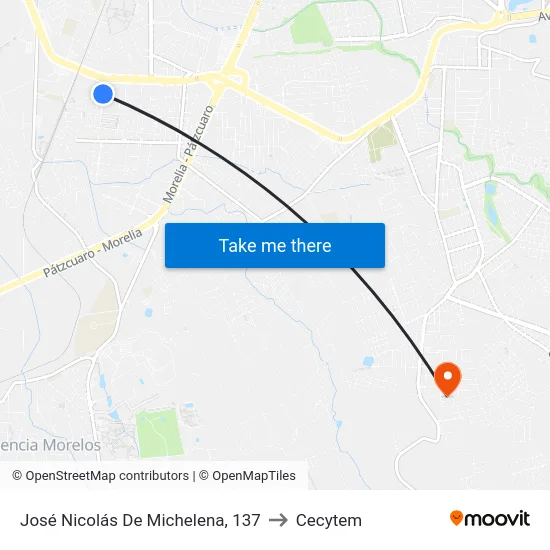José Nicolás De Michelena, 137 to Cecytem map