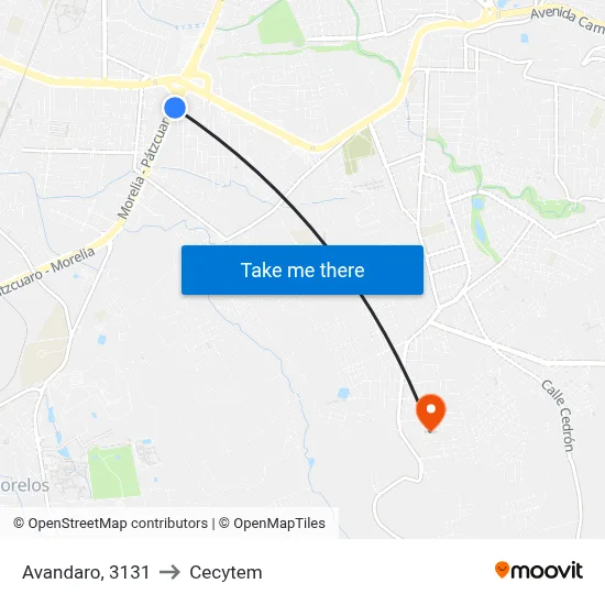 Avandaro, 3131 to Cecytem map