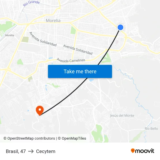 Brasil, 47 to Cecytem map