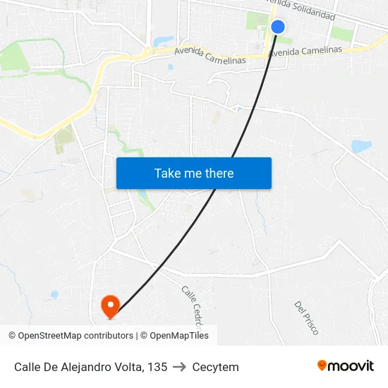 Calle De Alejandro Volta, 135 to Cecytem map