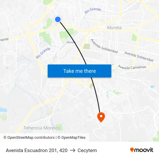 Avenida Escuadron 201, 420 to Cecytem map