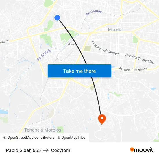 Pablo Sidar, 655 to Cecytem map