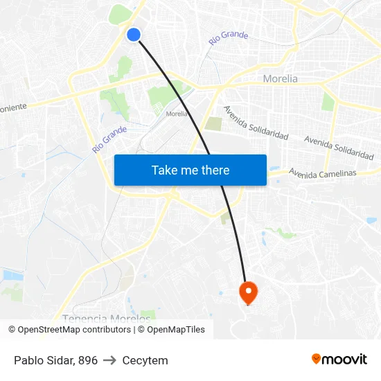 Pablo Sidar, 896 to Cecytem map