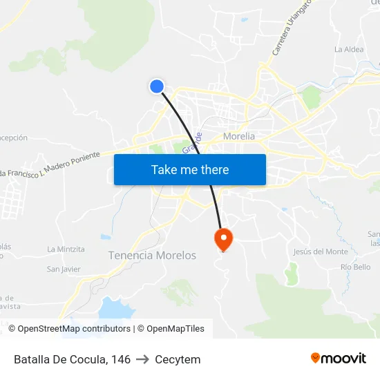 Batalla De Cocula, 146 to Cecytem map