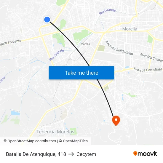 Batalla De Atenquique, 418 to Cecytem map