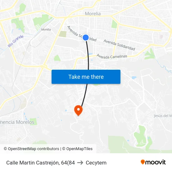 Calle Martin Castrejón, 64(84 to Cecytem map