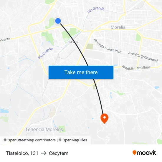 Tlatelolco, 131 to Cecytem map