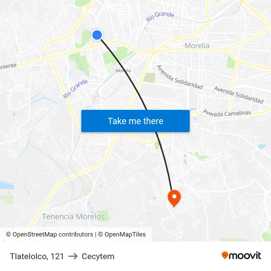 Tlatelolco, 121 to Cecytem map