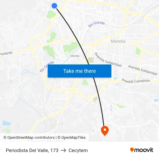 Periodista Del Valle, 173 to Cecytem map