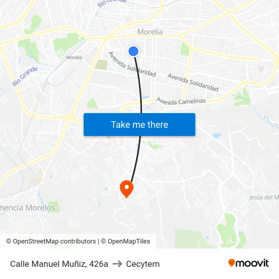 Calle Manuel Muñiz, 426a to Cecytem map