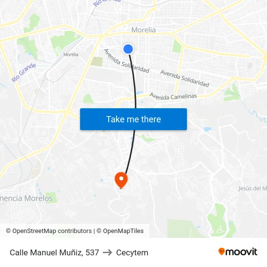 Calle Manuel Muñiz, 537 to Cecytem map