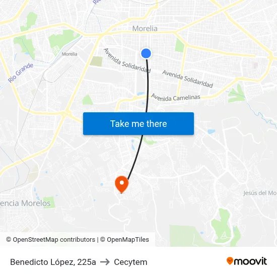 Benedicto López, 225a to Cecytem map