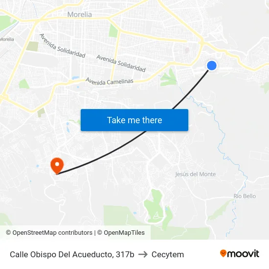 Calle Obispo Del Acueducto, 317b to Cecytem map