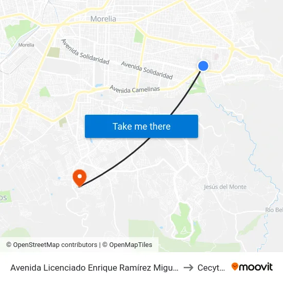 Avenida Licenciado Enrique Ramírez Miguel, 630b to Cecytem map