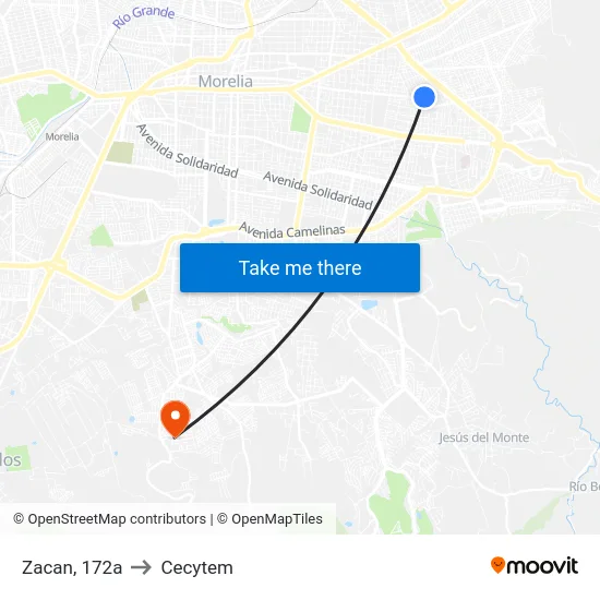 Zacan, 172a to Cecytem map